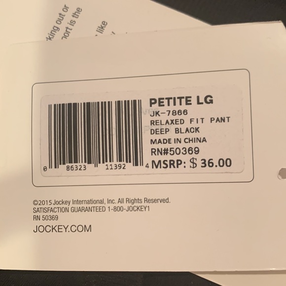 NEW — Jockey Sport Relaxed Fit Pants - Petite Large - Picture 10 of 11